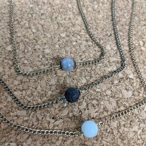 Layered mixed metal semiprecious stone